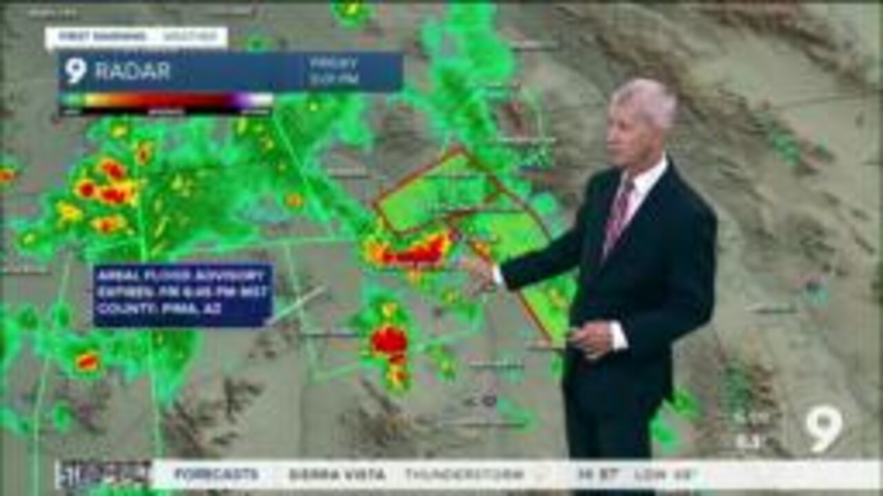 Flood warnings and advisories in the Tucson area