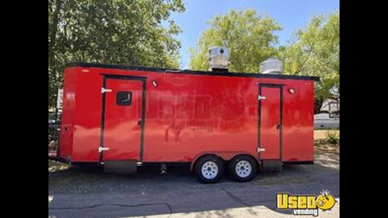 Like-New - 2023 8' x 20' Barbecue Food Concession Trailer with Pro-Fire Suppression