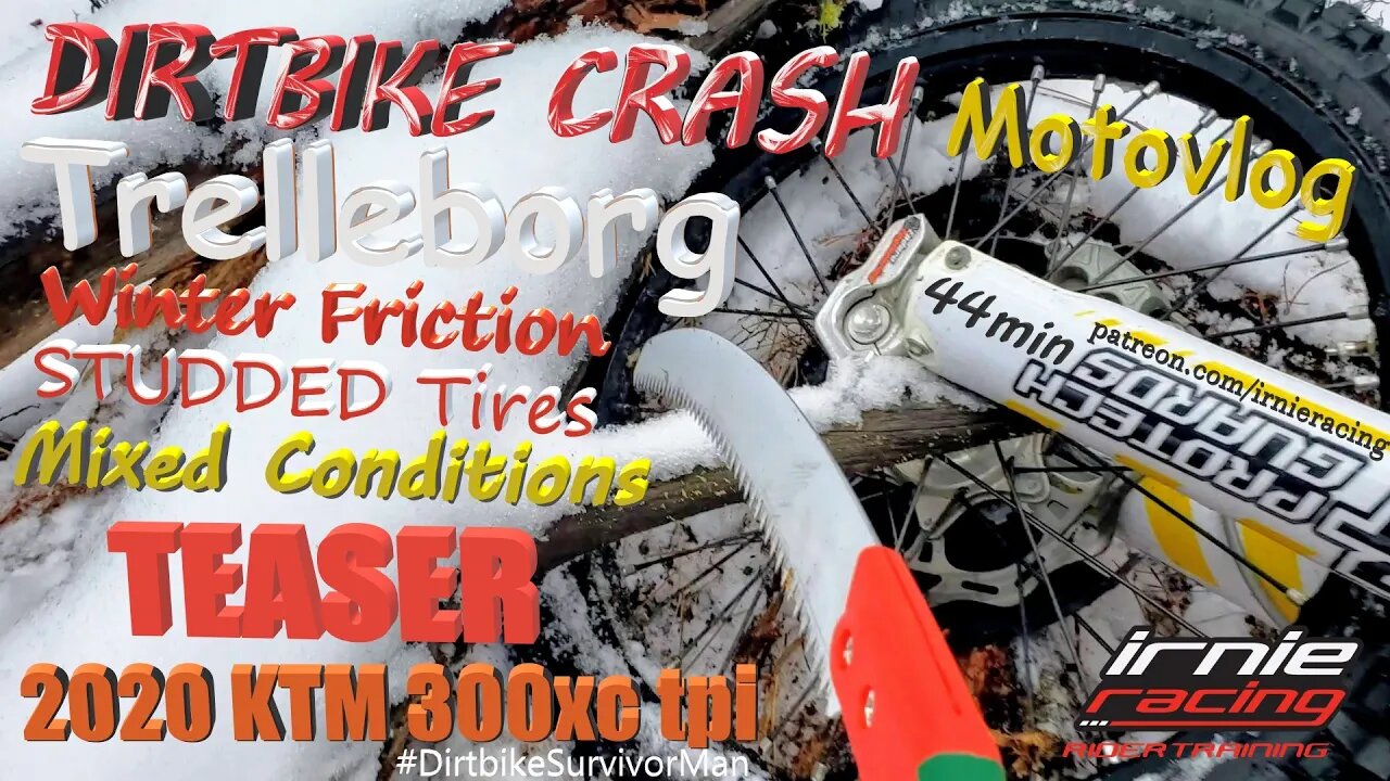 Dirtbike Survivor Man: Trelleborg Winter Friction Studded Tires - Second Impression Review TEASER