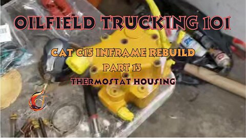 Caterpillar c15 inframe rebuild part 13, thermostat housing