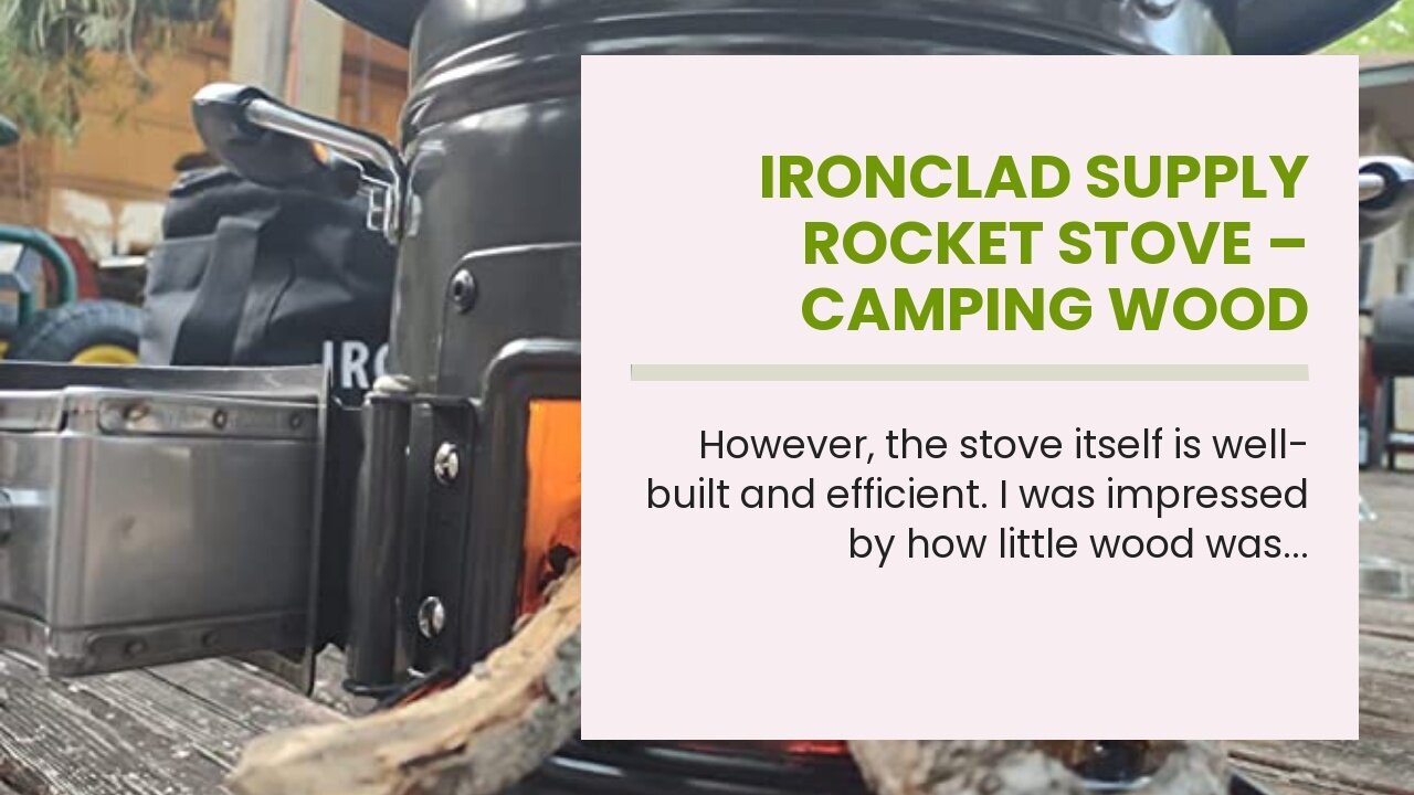 Ironclad Supply Rocket Stove – Camping Wood Stove for Emergency Preparedness, Survival, Off Gri...