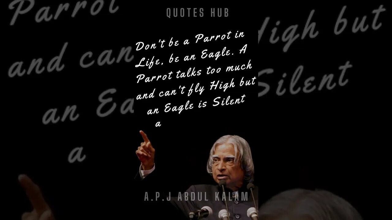 One of the Most Inspiring Quotes from APJ Abdul Kalam || #quotes || #shorts