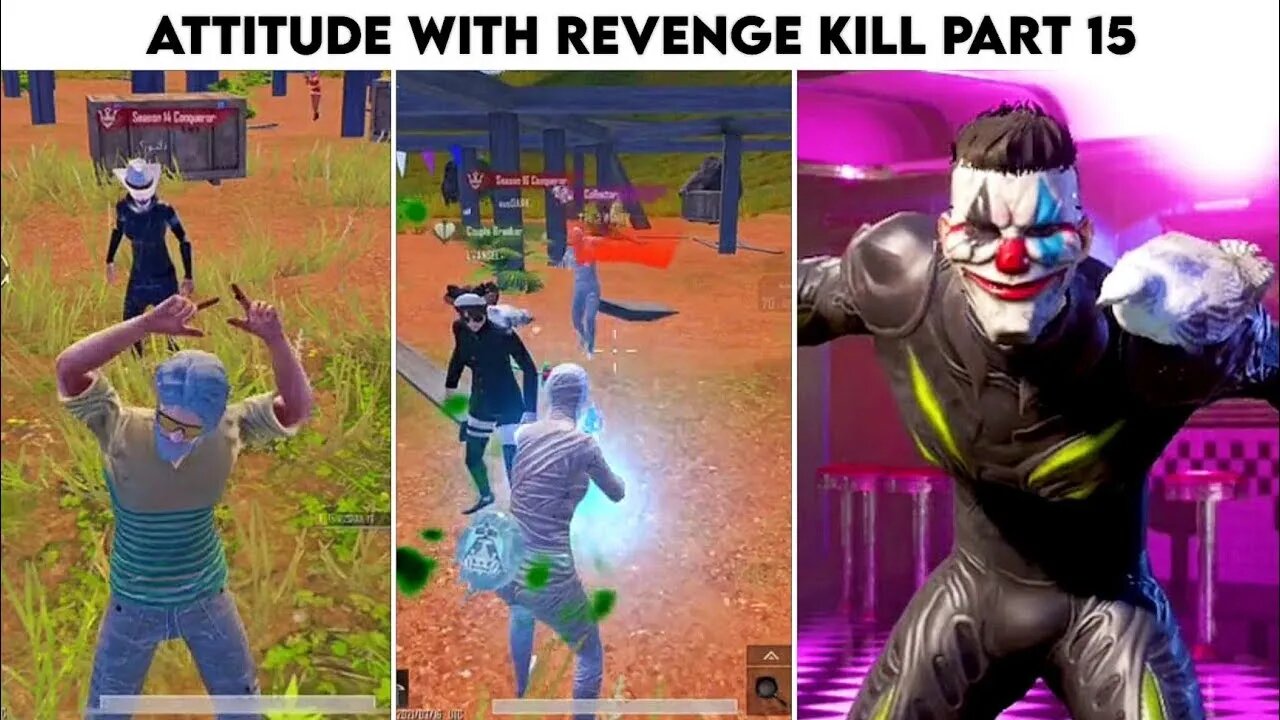 Pubg Mobile Attitude 😈 With Revenge Kill Max Pharaoh X- Suit | Part 15 | part 15 | Xbot 2.0