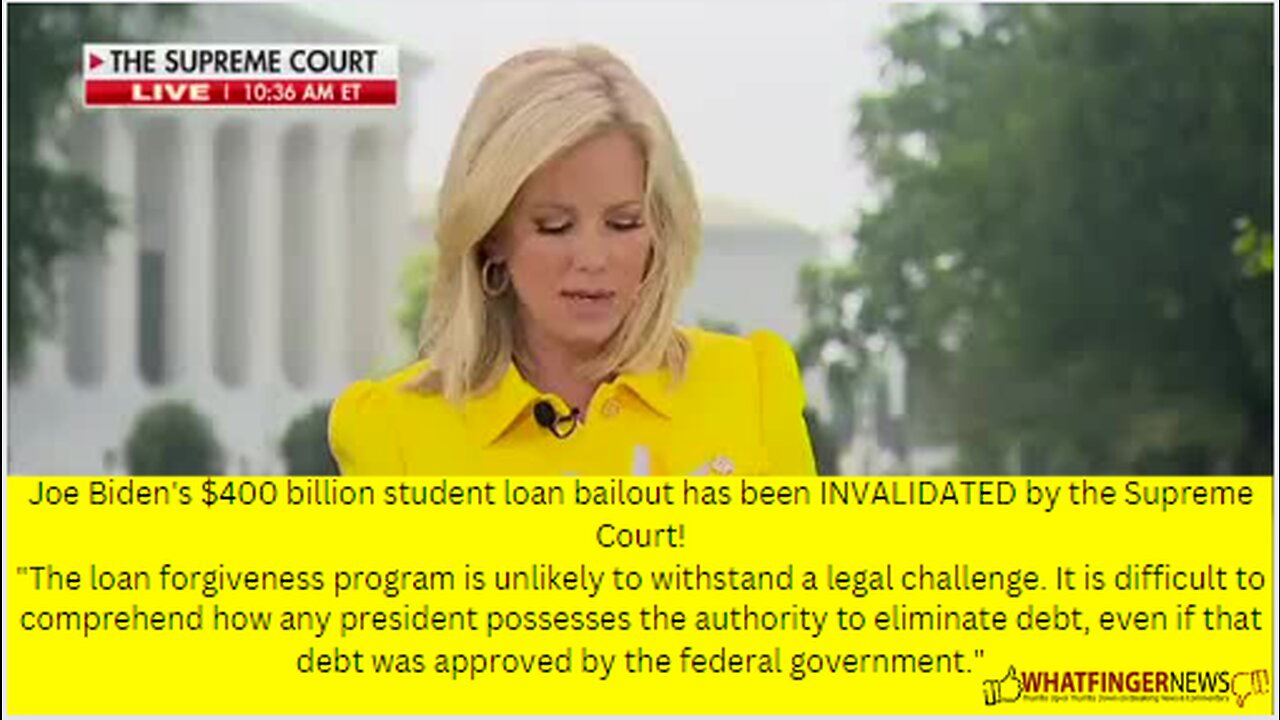 Joe Biden's $400 billion student loan bailout has been INVALIDATED by the Supreme Court!