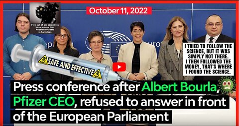 Press conference after Pfizer CEO Albert Bourla refused to answer in front of European Parliament