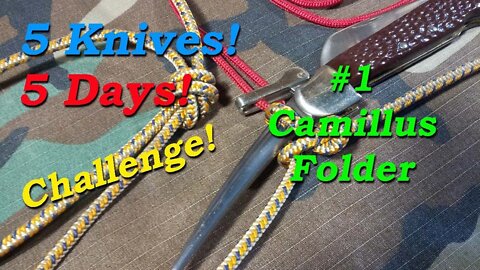 5 Knives 5 Days Challenge! #1 Camillus Folder w/ Marlin Spike. #5knives5days