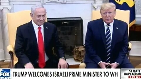 Trump Sitting Next To Netanyahu Says He Will Announce His "Middle East Peace Plan" Tomorrow!