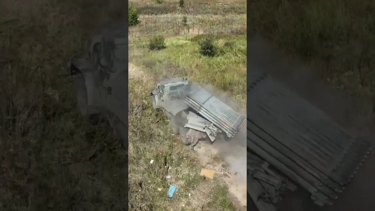 Russian BM-21 Grad MLRS #russia #battlefield #military #drone #world #ukraine