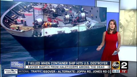 Halethorpe man among 7 killed in ship crash