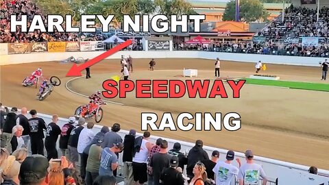 Speedway Racing. Harley Night In Costa Mesa CA. Sidecars, Bikes, Harleys.