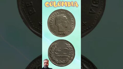 Colombia 50 Centavos 1972.#shorts #education #coinnotesz