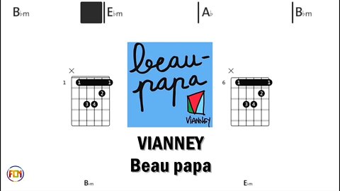 VIANNEY Beau papa - (Chords & Lyrics like a Karaoke) HD