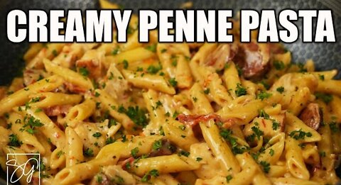 The creamiest spaghetti with sun-dried tomatoes