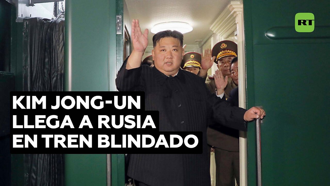 Kim Jong-un llega a Rusia en tren (VIDEO)