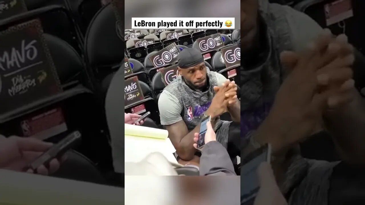 LeBron gets pranked by a reporter 😂 via @instamulf