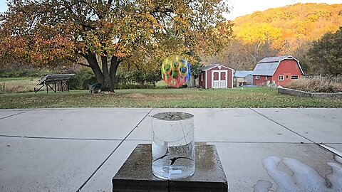 Slow Motion Octagonal Ball Drop / Splash