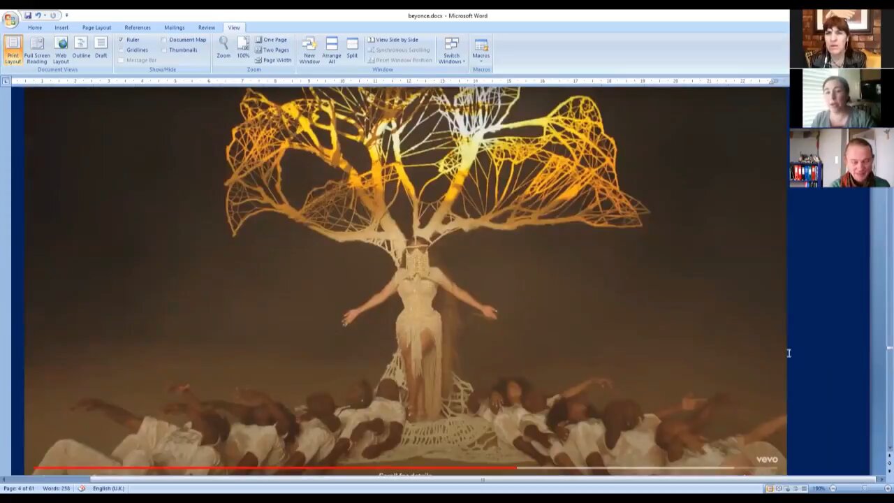 Beyoncé Music Video, Spirit (The Lion King), Tree of Life, Mother, Life Coming From Her + Circle with a Dot in the Middle, Alchemical Symbol for Fire (in Water) + Form of Magick with Mother and Daughter + Mask, Ceremonial Covering, Obama