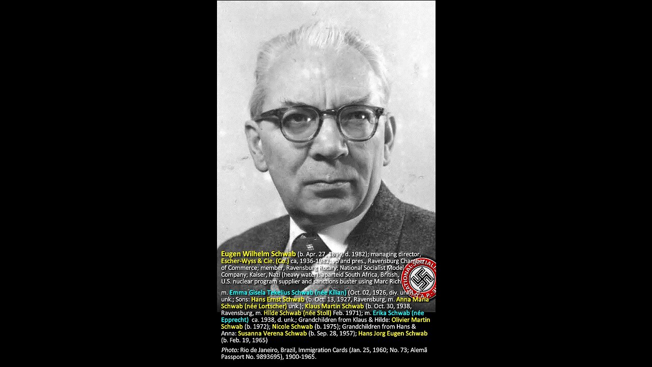 Klaus Schwab and his Nazi Father