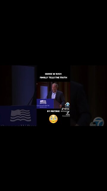 🤔 George Bush Jr accidentally tells the truth
