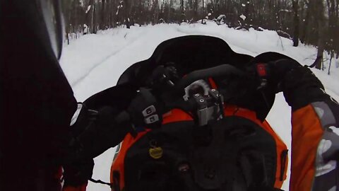 Snowmobile Trail Riding (Petoskey Michigan) Part 8