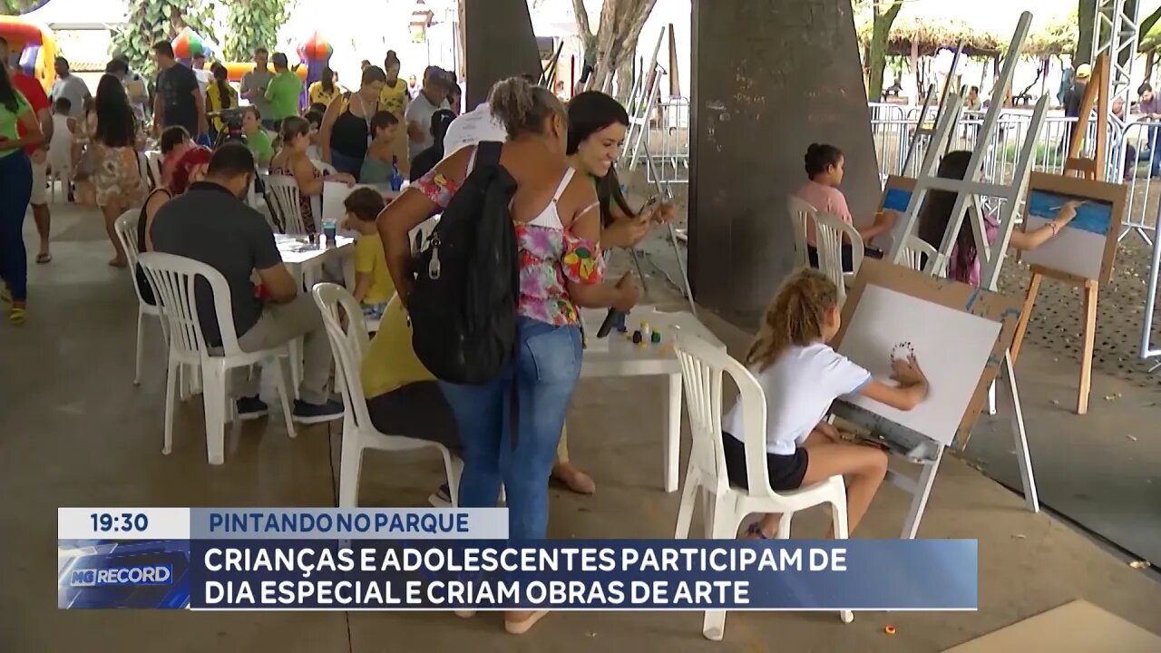 Pintando no Parque: Crianças e Adolescentes Participam de Dia Especial e criam Obras de Arte.