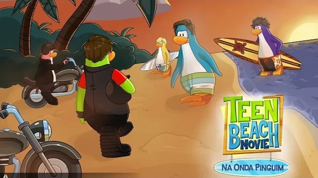 [Reup] 🏖Festa Teen Beach Movie (Todas As Salas e Catálogo) Club Penguin Brasil - Parte 1