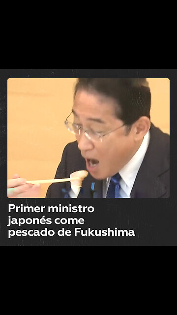 El primer ministro de Japón come pescado y mariscos de la prefectura de Fukushima