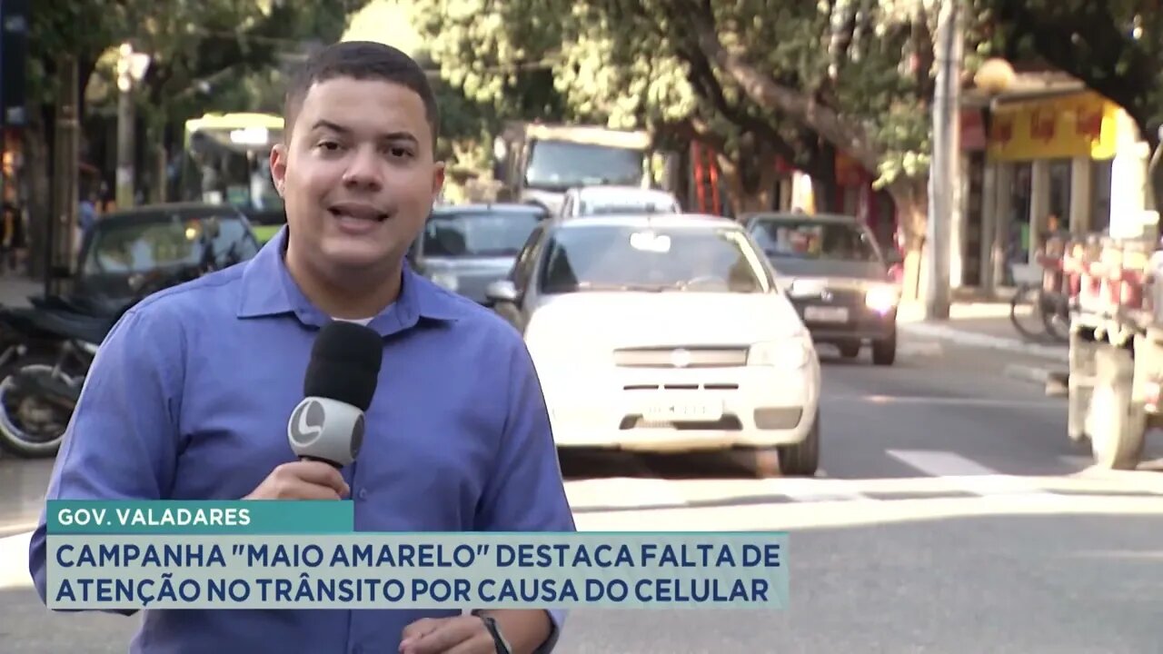 "Maio Amarelo": campanha destaca falta de atenção no trânsito por causa do celular