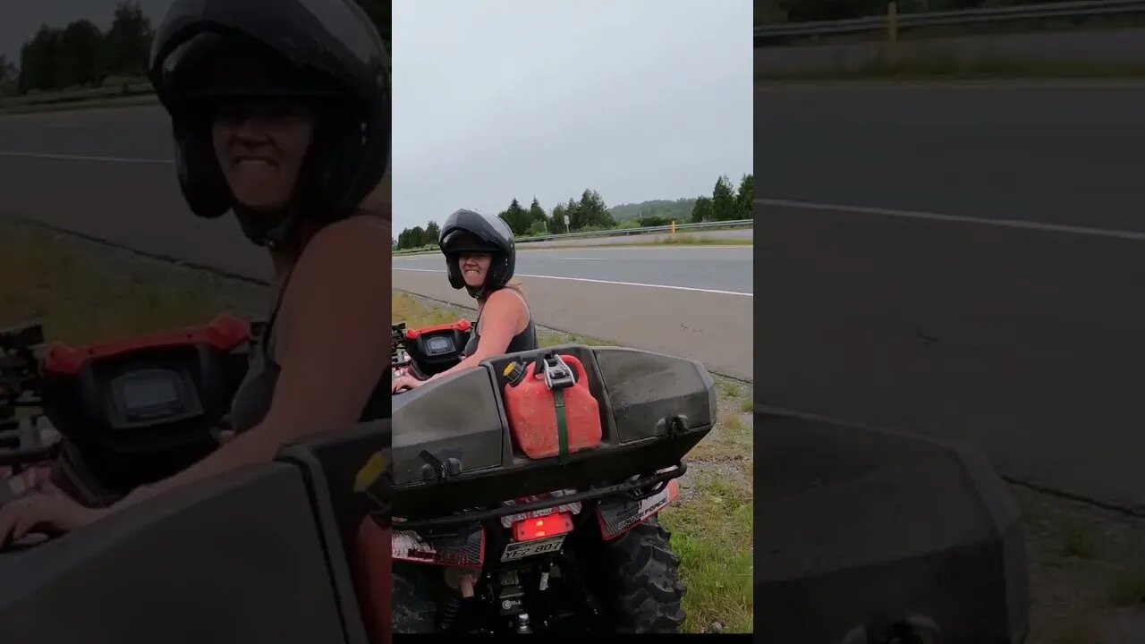 Face your fears, but complain along the way. #atv #girlboss #bruteforce750 #canam #saintjohn #ohcnb