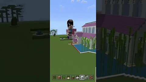 MINECRAFT: CONSTRUÍ A MANSÃO DA BARBIE E KEN #shorts