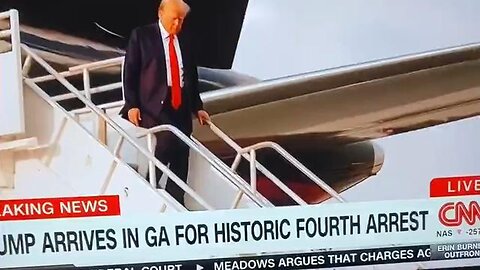 TRUMP HAS ARRIVED IN ATLANTA, GEORGIA AND NOW HEADING TO FULTON COUNTY JAIL