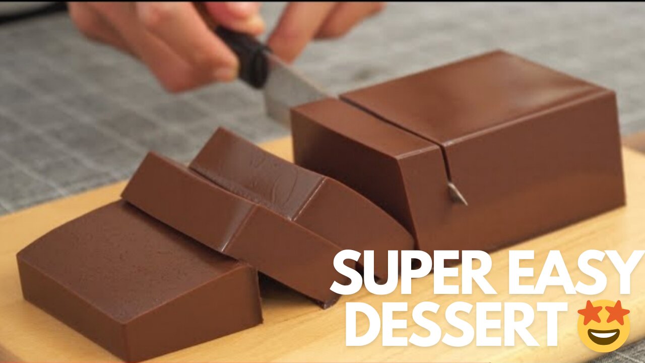You just need milk and chocolate to make this delicious dessert😋 |super easy dessert
