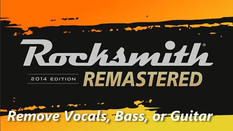 How To Remove Vocals, Bass, or Guitar from Rocksmith 2014 CDLC