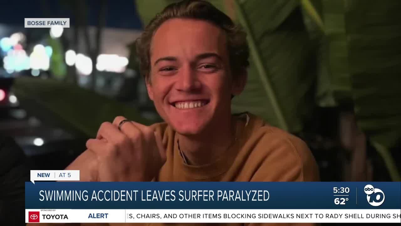 Swimming accident leaves surfer from San Diego paralyzed