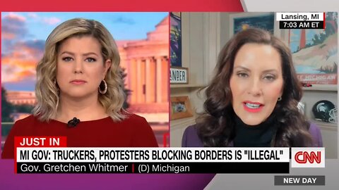 MI Gov Whitmer: It's Downright Dangerous That Conservative Media Is Promoting The Trucker Protest