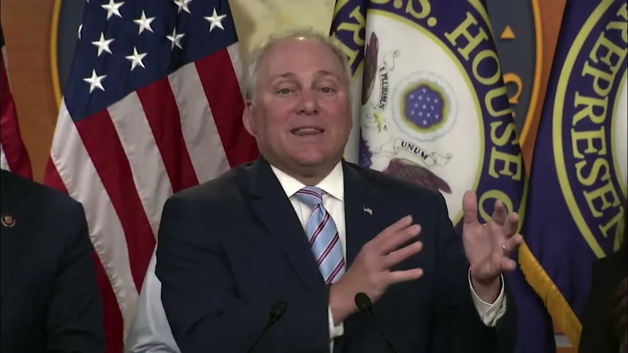 House Republican Whip Scalise speaks at Defunding the Disinformation Governance Board press briefing