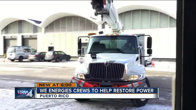 We Energies sending crews to help restore power in Puerto Rico