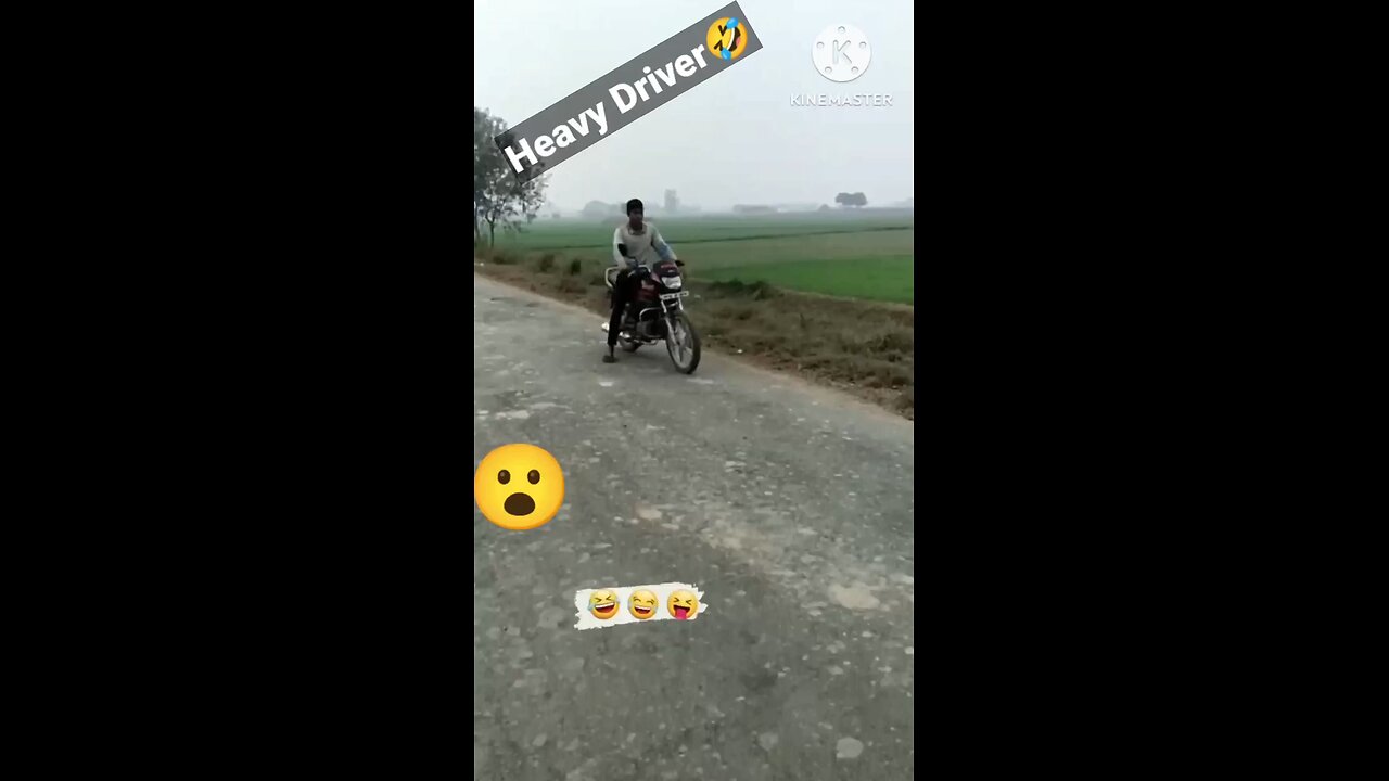 Funny Bike stunt fail 😂 Heavy Driver 🤪🤣#shorts #funnyvideo