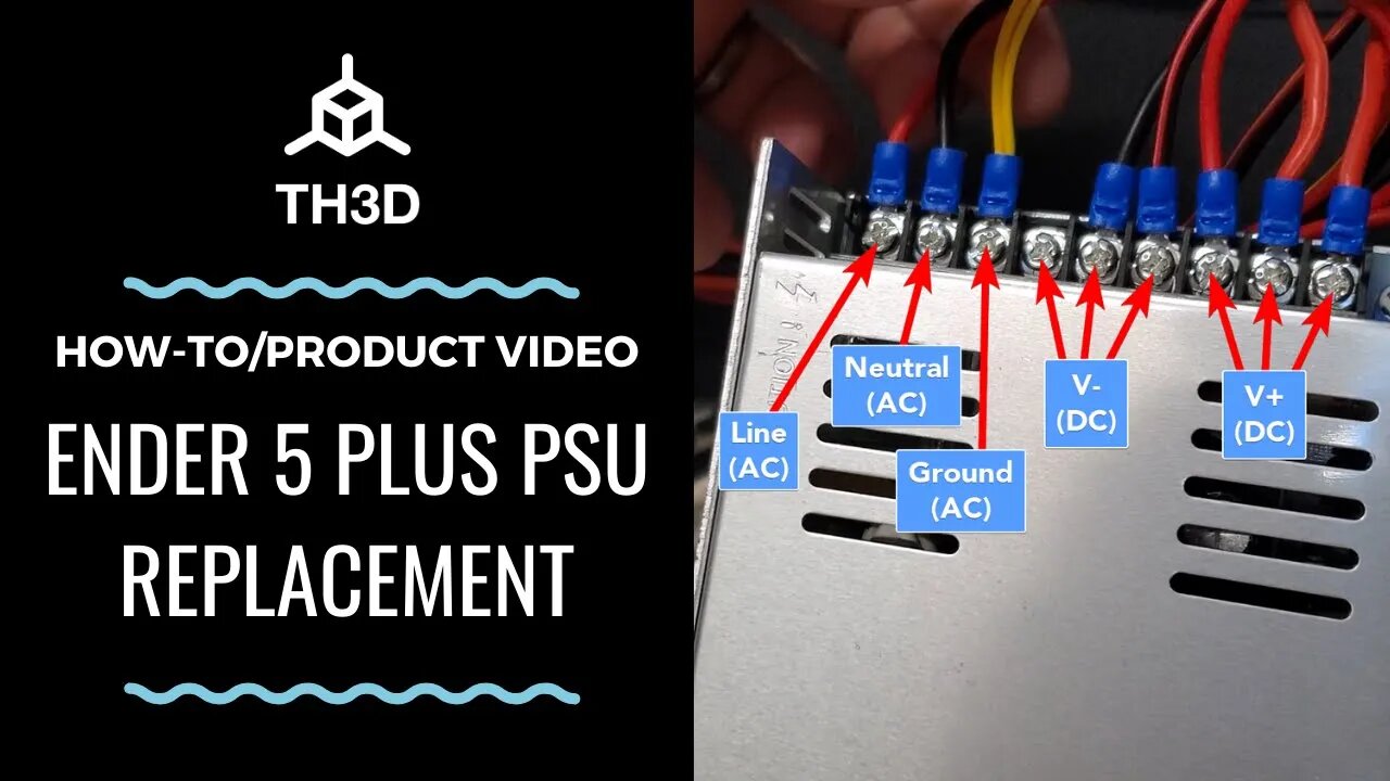 How-To - Ender 5 Plus PSU Replacement - MeanWell PSU