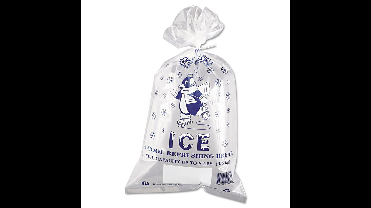 Pinnacle Mercantile Plastic Ice Bags 10 Lb. With Draw String Closure Pack 100