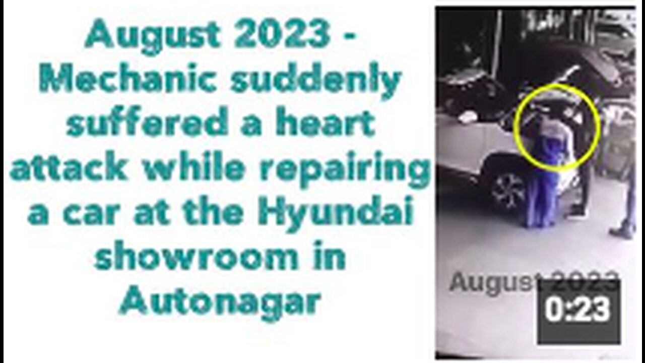 Mechanic suddenly suffered a heart attack while repairing a car at the Hyundai showroom 💉☠️