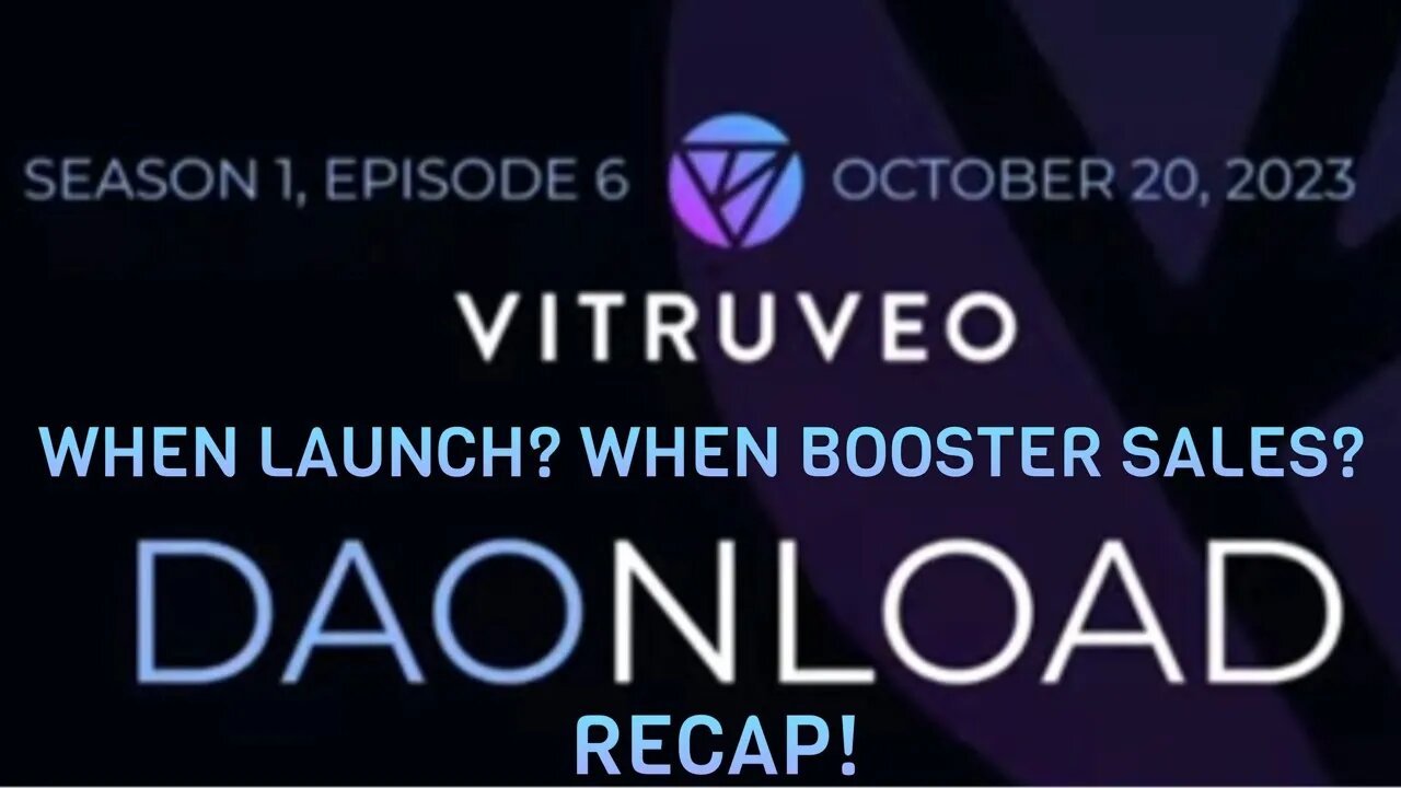 Vitruveo Update! Doanload Recap! When launch/Boosters? #vitruveo #vtru #vitruveoblockchain #defi