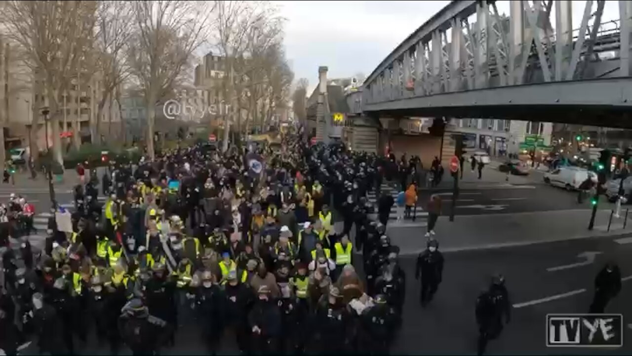 Paris marches today to end COVID law.