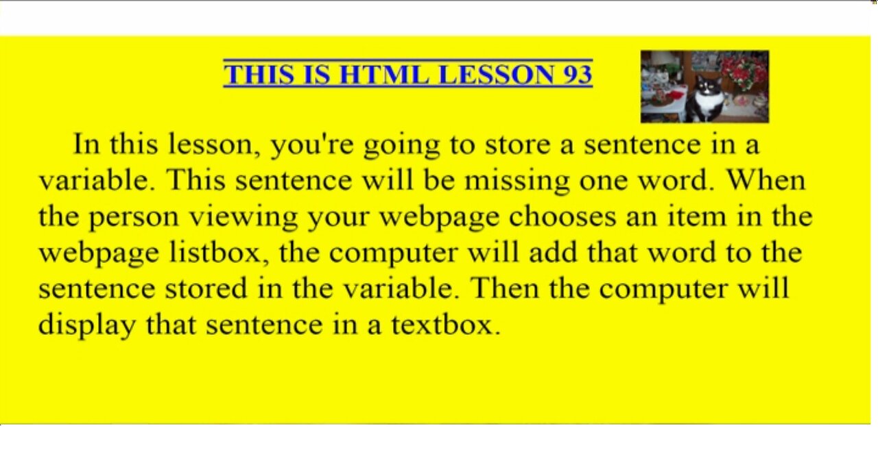 HTML Lesson 93