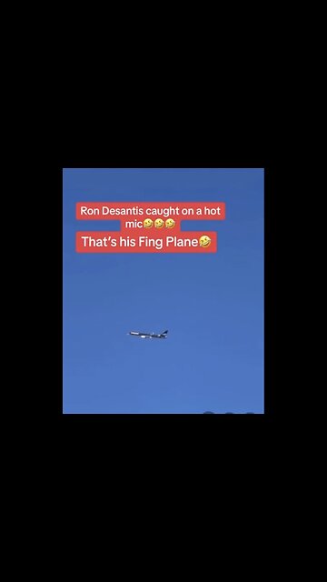 RON DE SANTIS PANICKS ON MIC🎤🎭🎪SEEING TRUMP FORCE ONE🛫FLY OVER IOWA🇺🇸🛫✨🤣💫