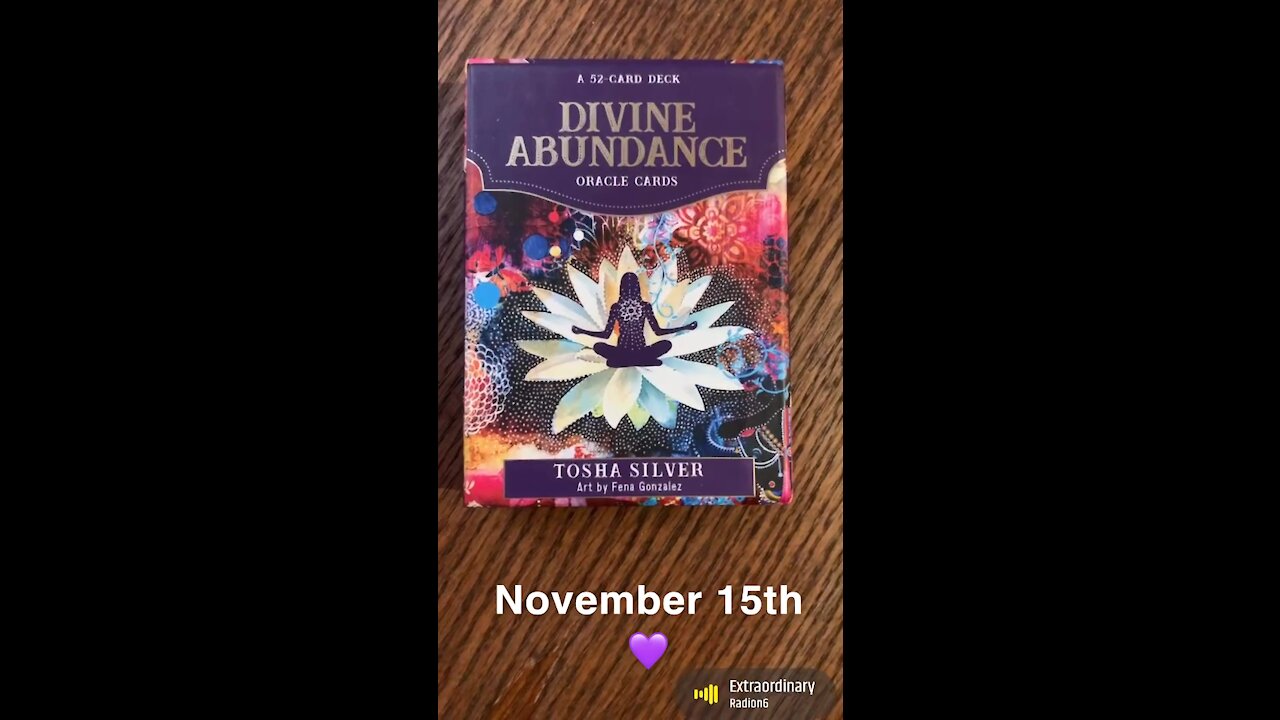 November 15th oracle card: extraordinary