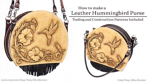 How To Make A Leather Purse, Leather Pattern and Tooling Pattern.