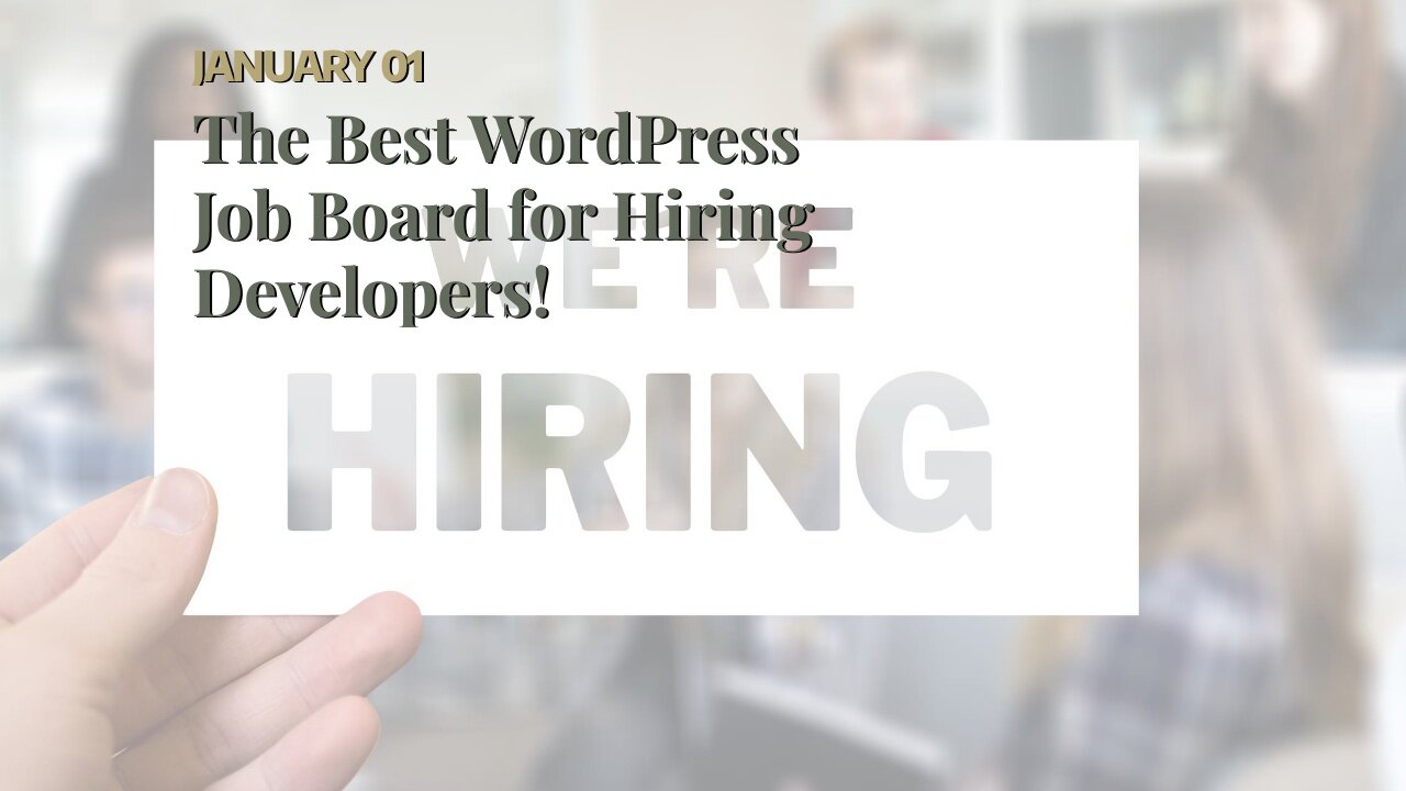 The Best WordPress Job Board for Hiring Developers!