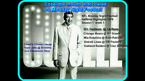 Exclusive Monday Night Football Halftime highlights complete version week 1 1970