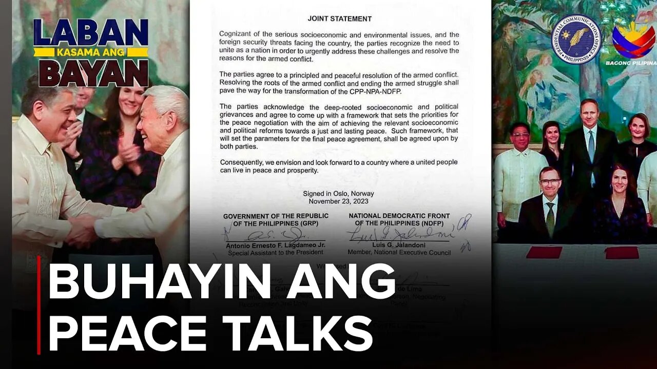 Gobyerno ng Pilipinas, nagkasundong buhayin ang peace talks sa k*munistang ter*ristang grupo